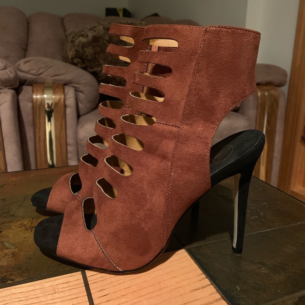 Misguided Open Toe Ankle Booties